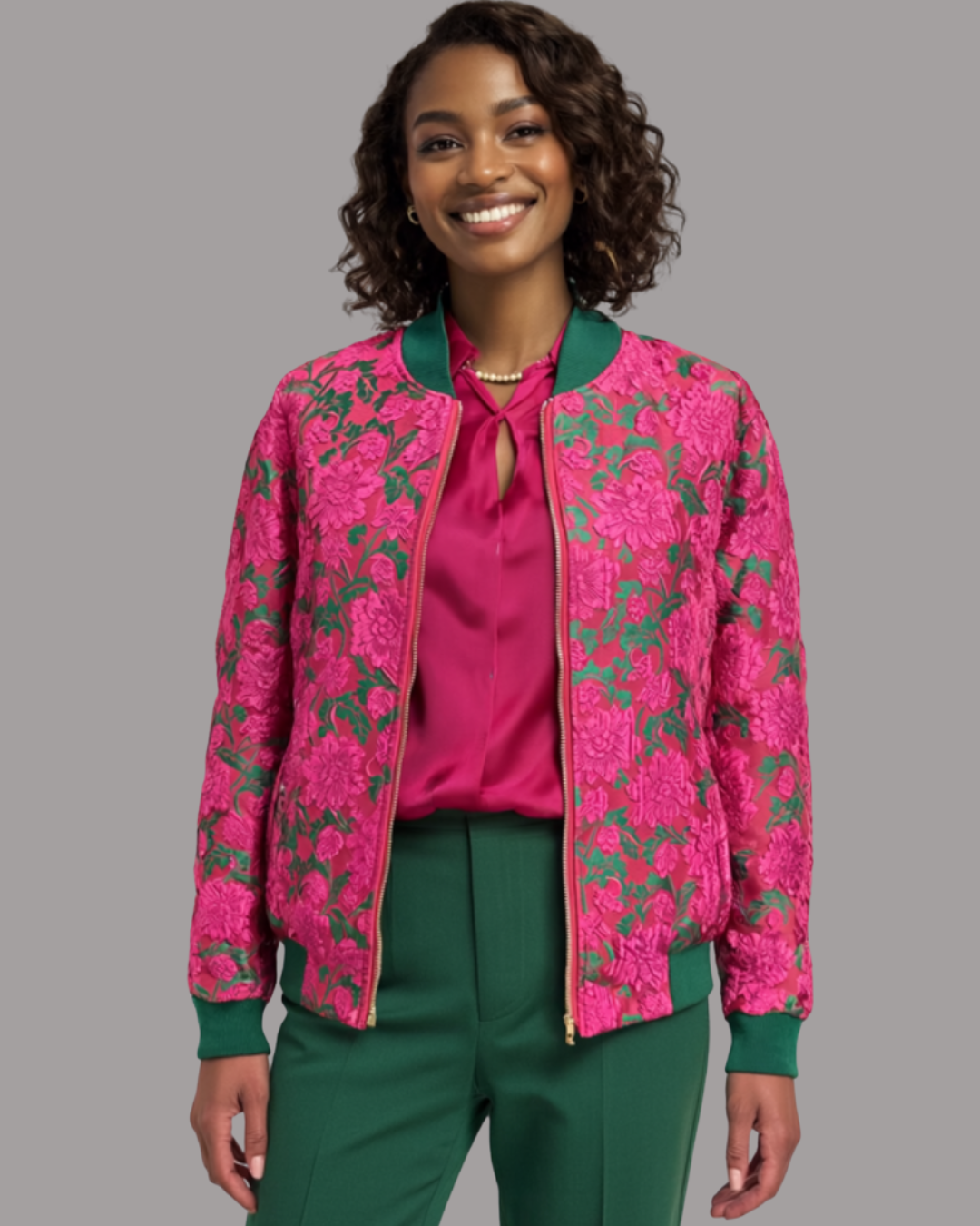Nyla Brocade Bomber