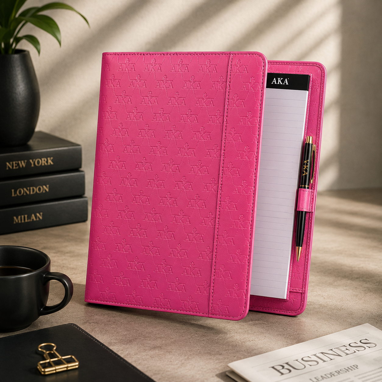 AKA Executive Padfolio - Pink