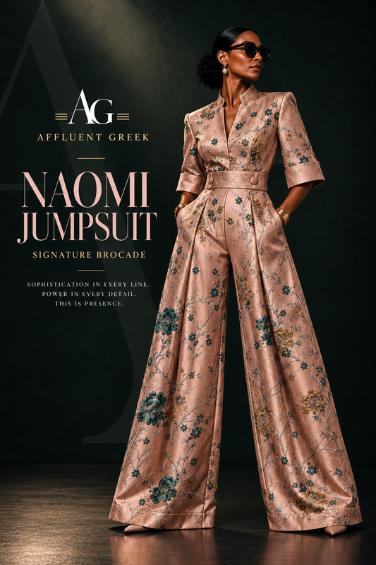 Naomi Signature Brocade Jumpsuit by Affluent Greek