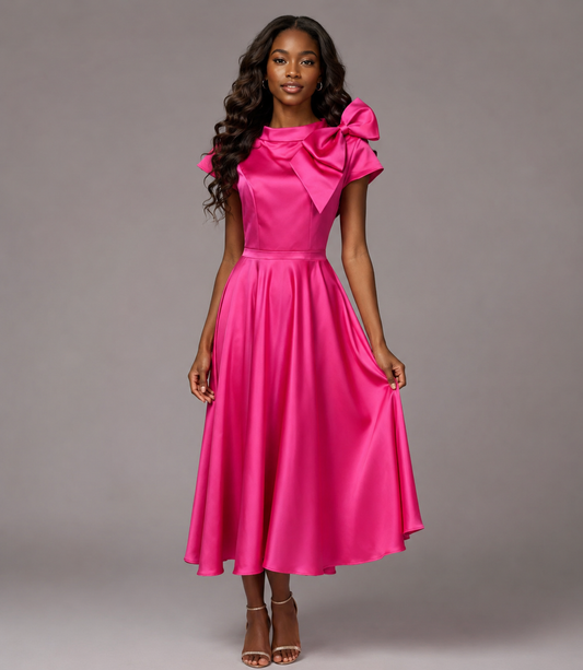 Hanna Poised  Bow Dress