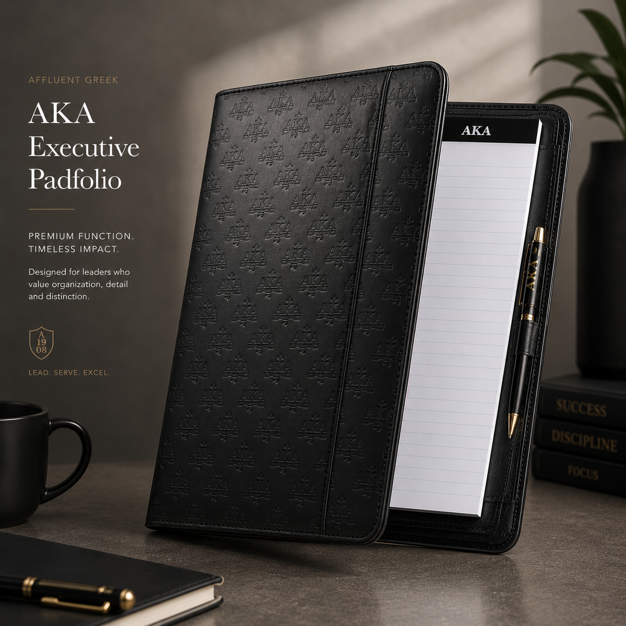 AKA Executive Padfolio - Black