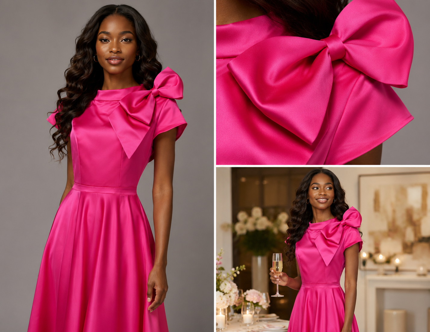 Hanna Poised  Bow Dress