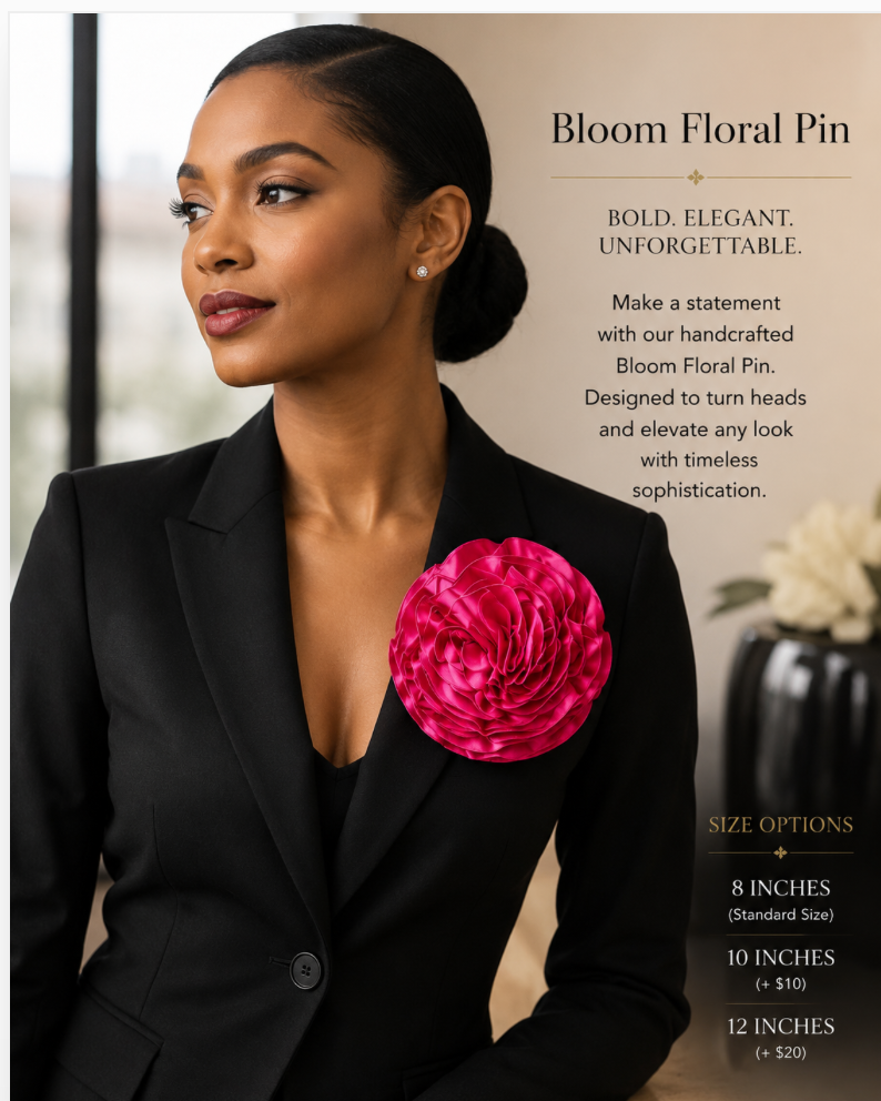Bloom Satin Floral Brooch