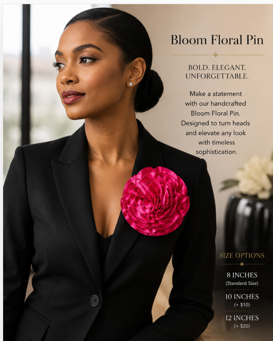 Bloom Satin Floral Brooch