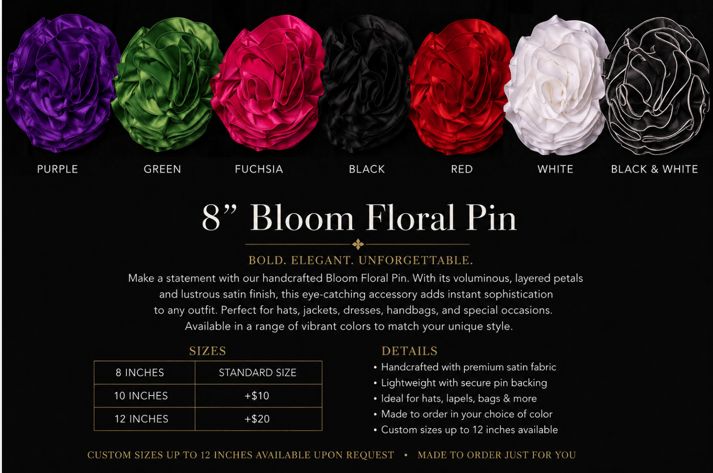 Bloom Satin Floral Brooch